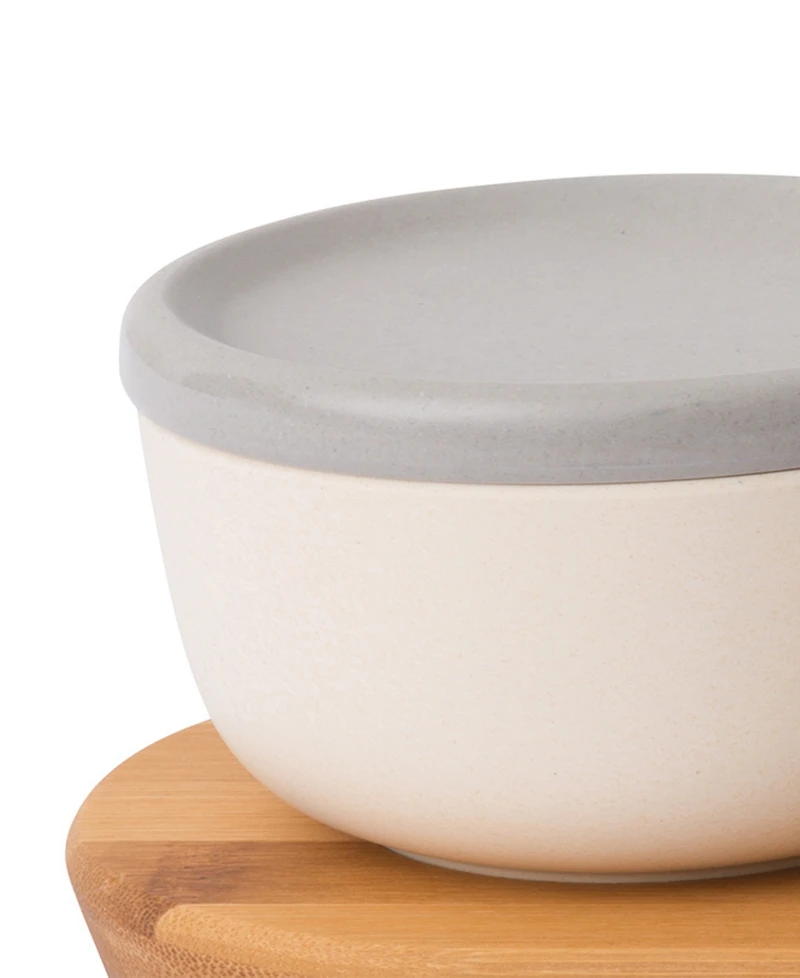 BergHOFF Leo Collection 6-Pc. Covered Bowl Set with Bamboo Tray