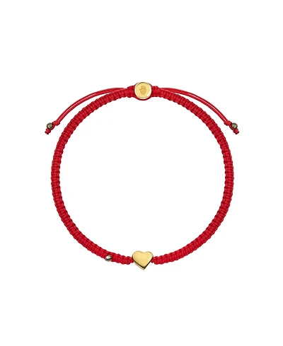 Karma and Luck Enchanting Love - Red String Gold Heart Charm Bracelet