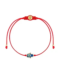 Ultimate Shield - Navy Enamel Hamsa Red String Bracelet