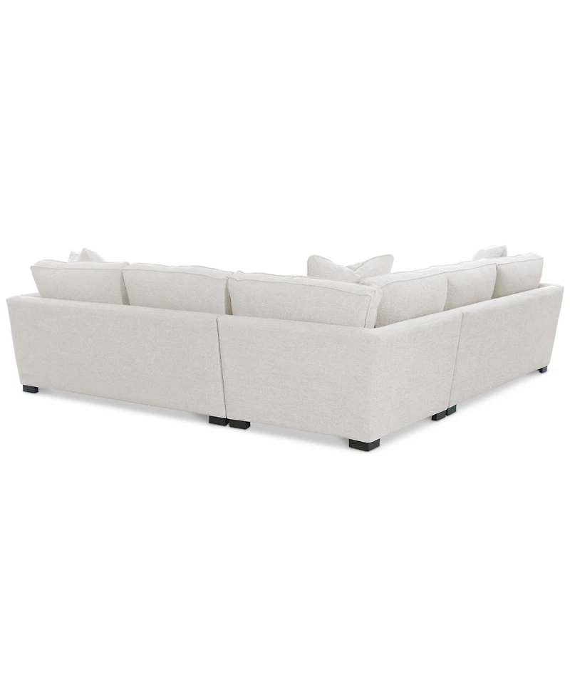 Nightford 111" 3-Pc. Fabric L Sectional, Created for Macy's