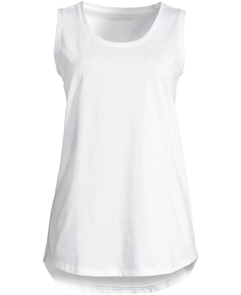 Lands' End Women's Supima Cotton Tunic Tank Top