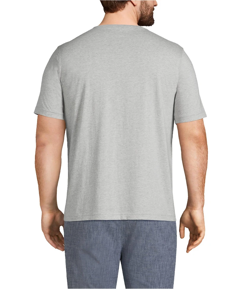 Lands' End Big & Tall Short Sleeve Super-t Henley