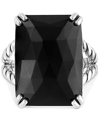 Effy Onyx Rope Statement Ring in Sterling Silver