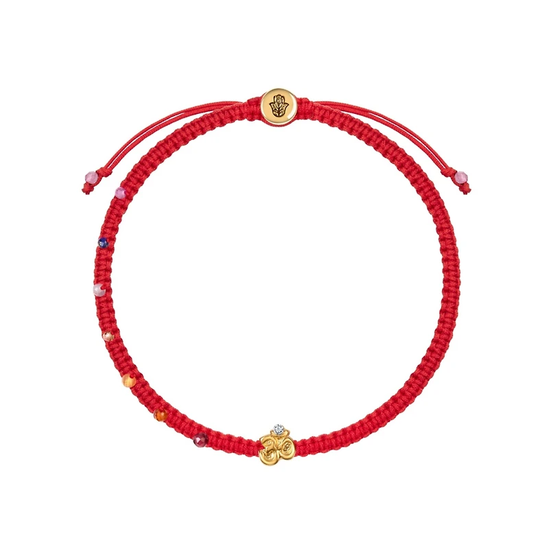 Karma and Luck Serene Soul - Chakra Red String Om Charm Bracelet