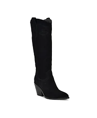 Nine West Women's Smash Stacked Block Heel Cowboy Boots