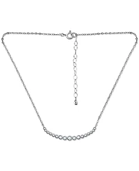 Giani Bernini Cubic Zirconia Bezel Curved Bar Collar Necklace, 16" + 2" extender, Created for Macy's