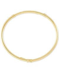 Italian Gold Glitter Polished Bypass Bangle Bracelet in 10k Gold