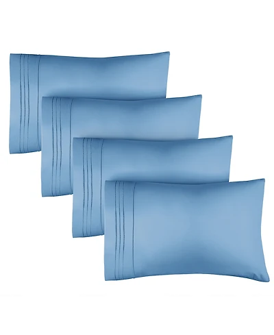 Pillowcase Set of 4 Soft Double Brushed Microfiber