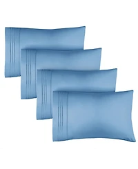 Pillowcase Set of 4 Soft Double Brushed Microfiber