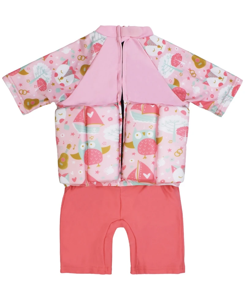 Splash About Toddler Girls Owls Printed Sleeved Floatsuit