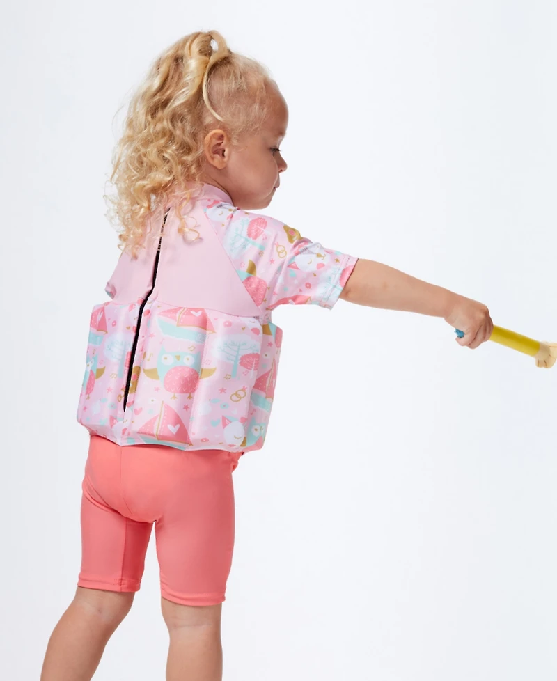 Splash About Toddler Girls Owls Printed Sleeved Floatsuit