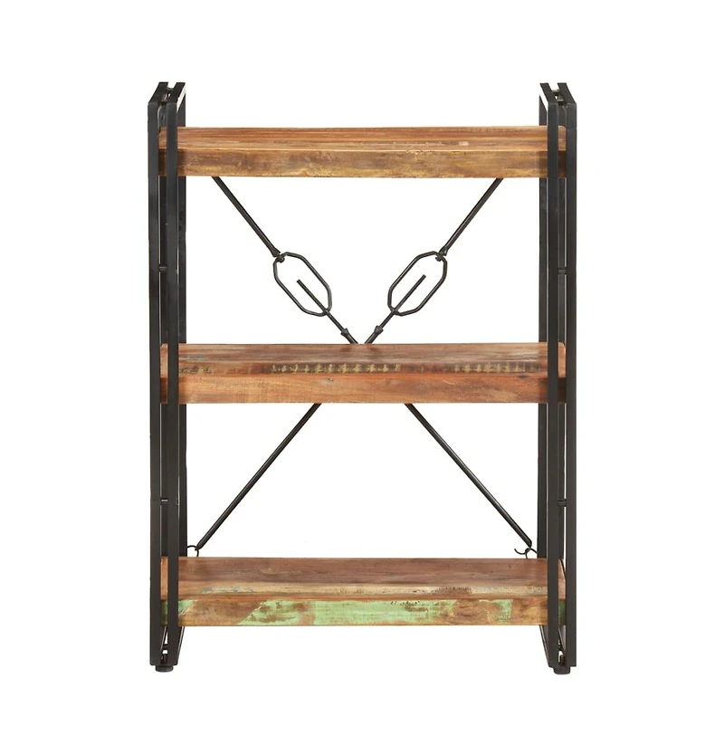 3-Tier Bookcase 23.6"x11.8"x31.5" Solid Reclaimed Wood