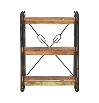 3-Tier Bookcase 23.6"x11.8"x31.5" Solid Reclaimed Wood
