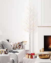 Puleo 8' Pre-Lit Artificial Twig Tree