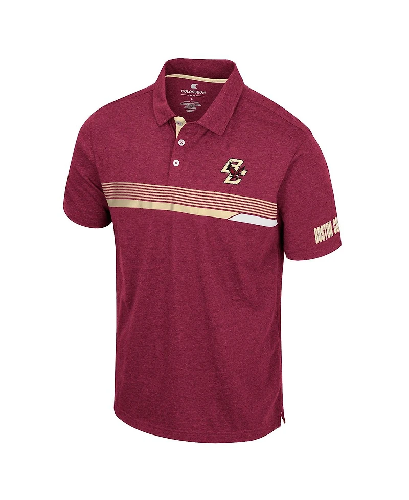 Men's Colosseum Maroon Boston College Eagles No Problemo Polo Shirt