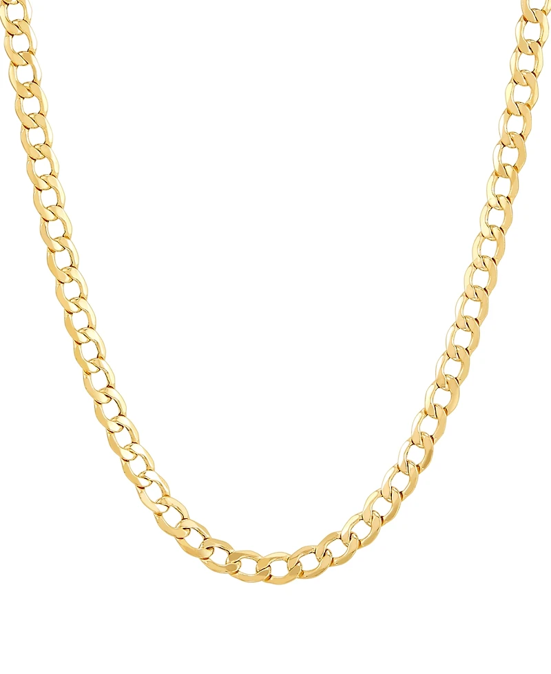 Lightweight 20" Curb Link Chain Necklace (5mm) in 14k Gold