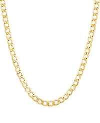 Lightweight 20" Curb Link Chain Necklace (5mm) in 14k Gold