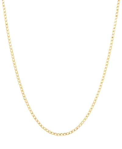 Polished 20" Curb Chain in Solid 10K Yellow Gold