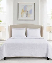 Videri Home Coastal Palm Embroidered Quilt Sets