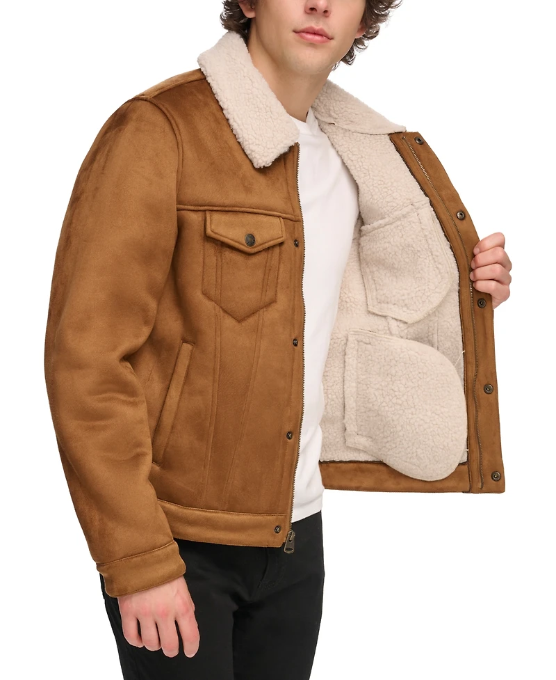 Levi's Men's Relaxed-Fit Faux-Shearling Trucker Jacket