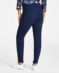Style & Co Petite Ponte-Knit Mid-Rise Pants, Short, Created for Macy's