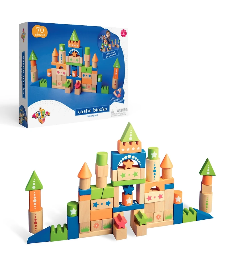 Geoffrey's Toy Box Castle 70 Pieces Blocks Building Set, Created for Macy's