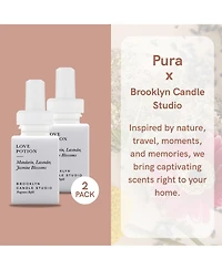 Pura Brooklyn Candle Studio - Love Potion - Home Scent Refill - Smart Home Air Diffuser Fragrance - Up to 120-Hours of Luxury Fragrance per Vial