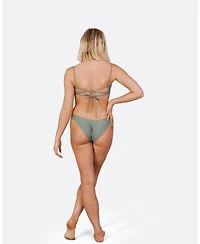 Oosc Women's Sahara Sage Brazilian Bikini Bottoms