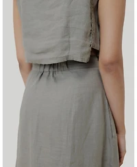 Reistor Women's Overlap Midi Skirt