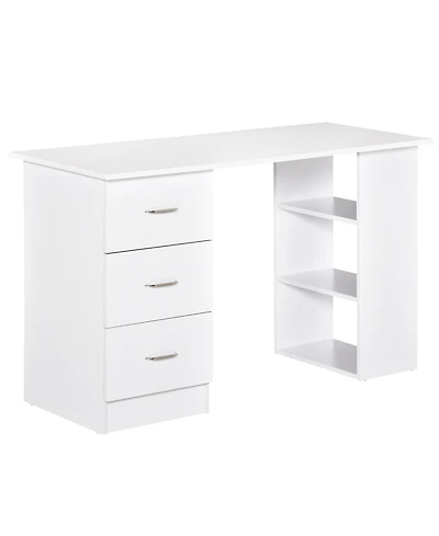 Homcom 47" Modern Computer Desk Writing Table w/ Bookcase Combo Storage Shelf