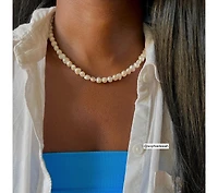Joey Baby 18K Gold Plated Freshwater Pearls -Jackie Necklace & Jackie Earrings Set For Women