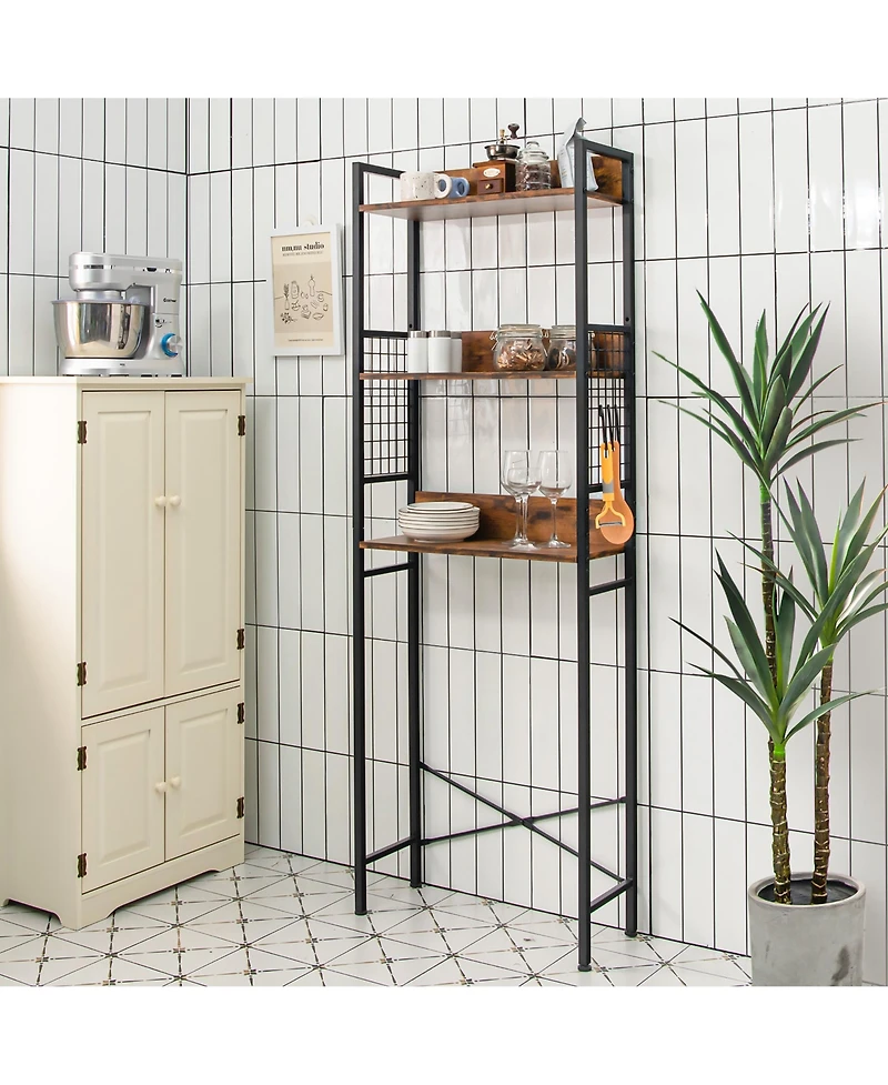Costway 3-Tier Over-The-Toilet Storage Rack Bathroom Organizer Space Saver