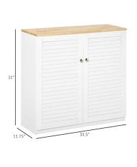 Homcom 32" Storage Buffet Cabinet Storage Organizer Sding Cupboard w/ Shelf