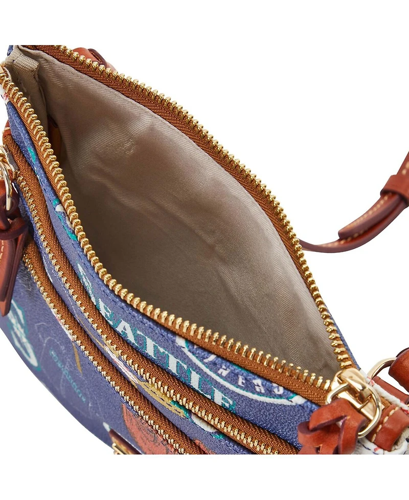 Women's Dooney & Bourke Seattle Mariners Game Day Triple Zip Crossbody Purse
