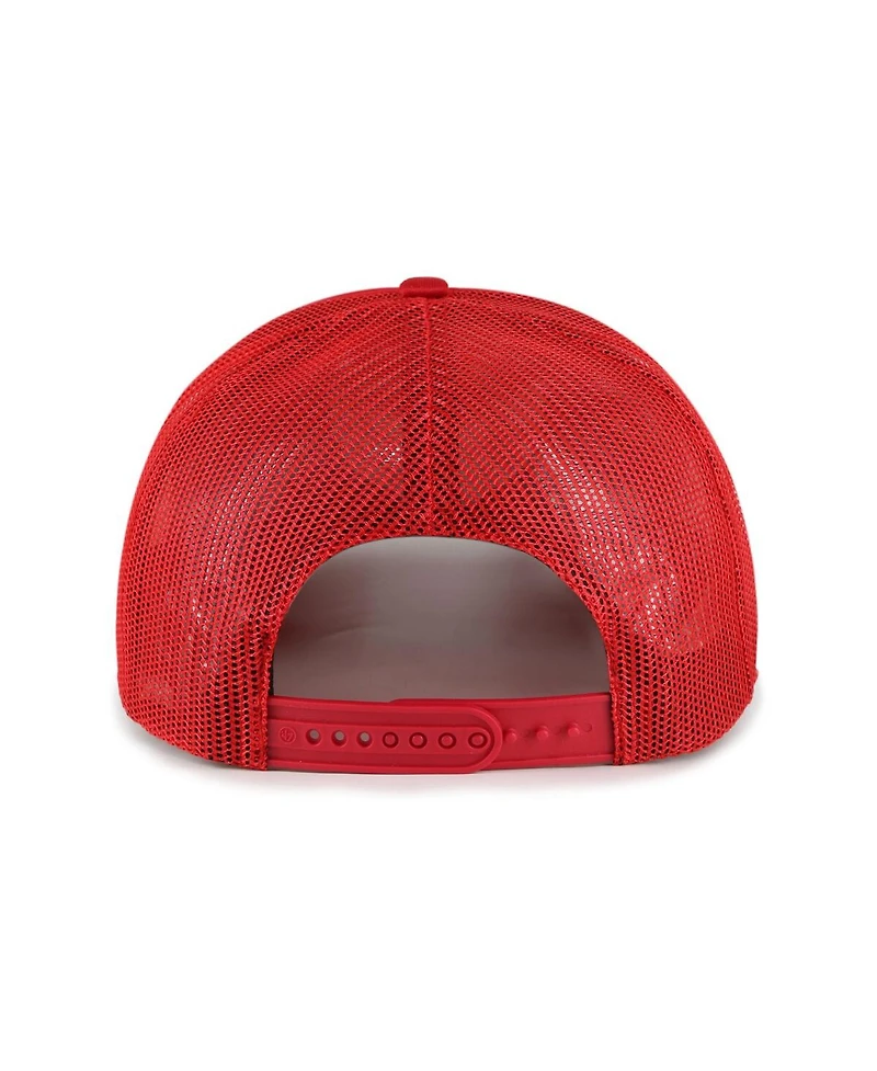 Men's '47 Brand Red Los Angeles Angels Foam Logo Trucker Adjustable Hat