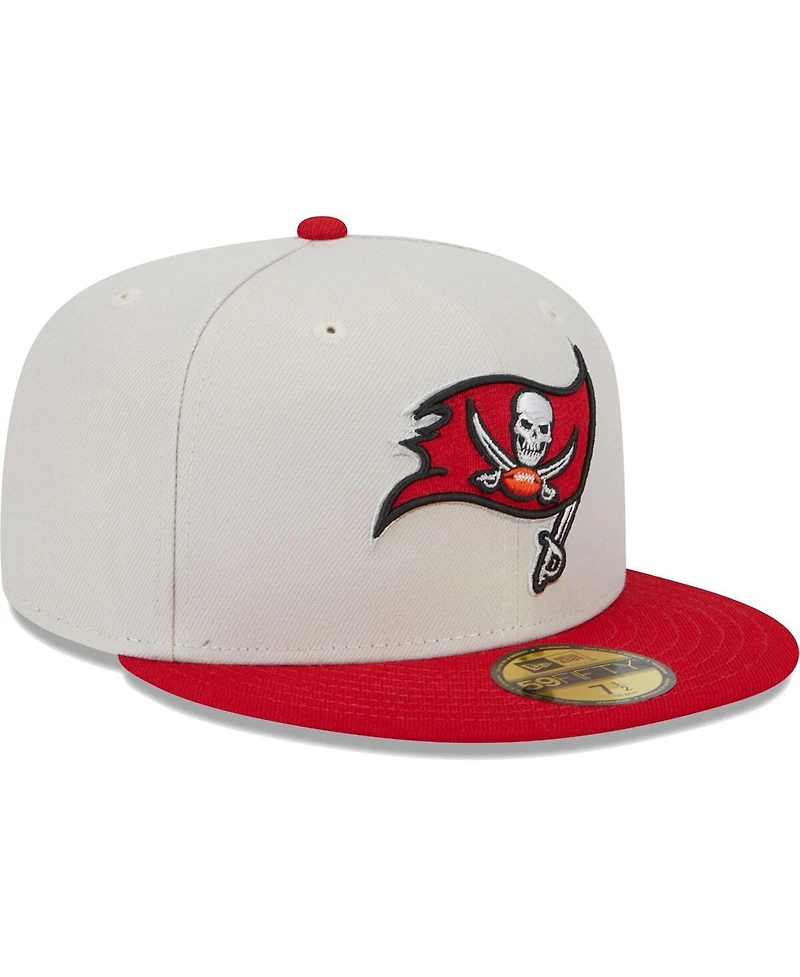 Men's New Era Khaki, Red Tampa Bay Buccaneers Super Bowl Champions Patch 59FIFTY Fitted Hat