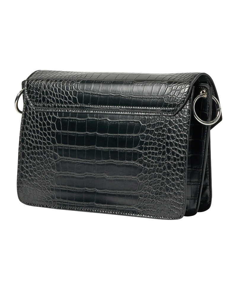 Urban Originals Au Revoir Croc-effect Faux Leather Crossbody Bag