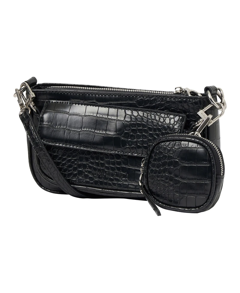Urban Originals A Little Crazy Croc-effect Faux Leather Crossbody Bag
