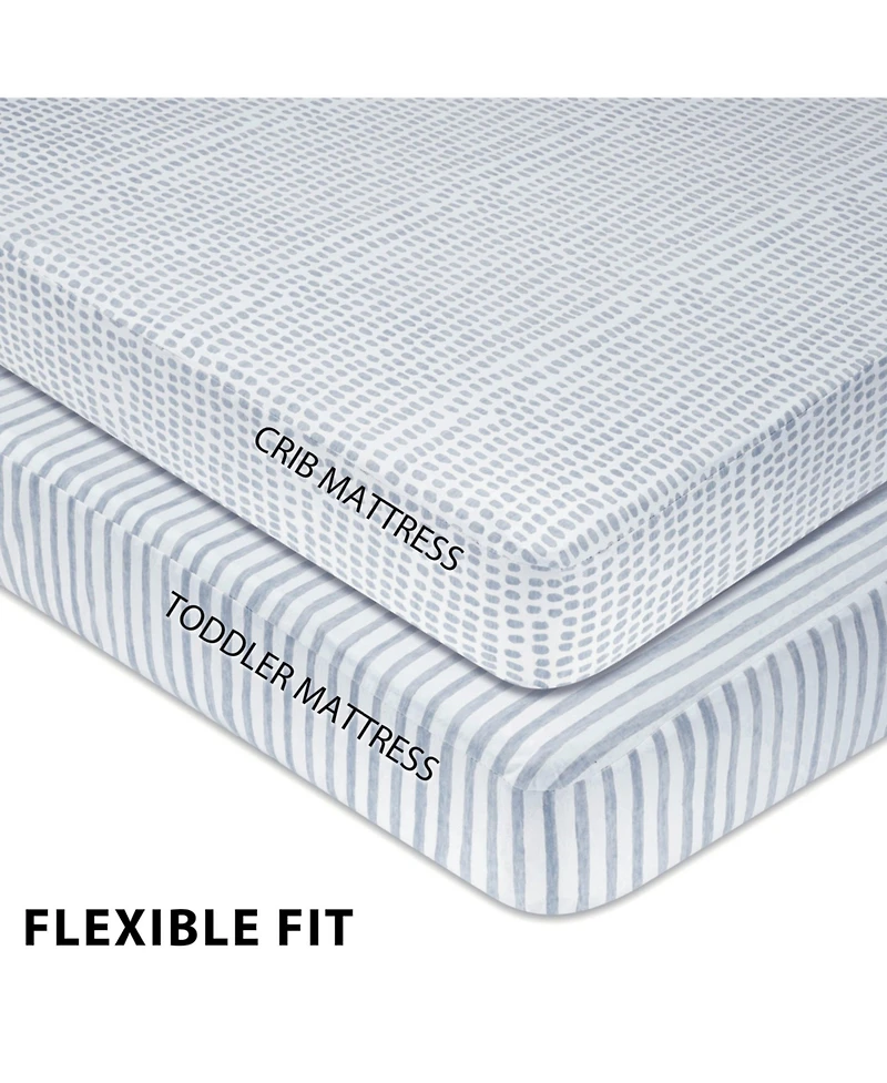 Ely's & Co. Baby Fitted Waterproof Crib Sheet 100% Combed Jersey Cotton