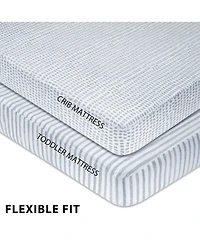 Ely's & Co. Baby Fitted Waterproof Crib Sheet 100% Combed Jersey Cotton