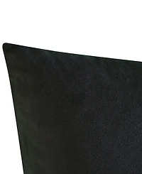 Edie@Home Halloween Velvet Peace Skeleton Decorative Pillow, 18" x 18"