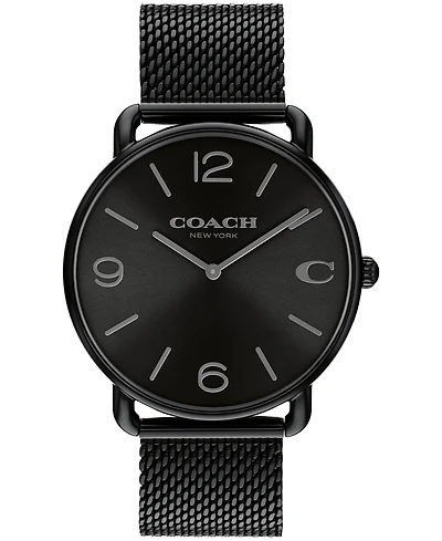 Coach Unisex Elliot Black Stainless Steel Mesh Bracelet Watch 41mm