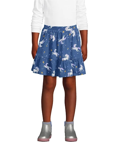 Lands' End Girls Tiered Skort