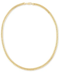 Cuban Link 24" Chain Necklace in 18k Gold-Plated Sterling Silver