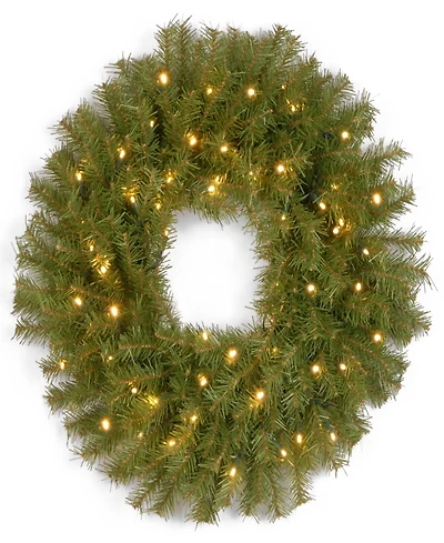 National Tree Company 30" Norwood Fir Wreath with Twinkly Led Lights