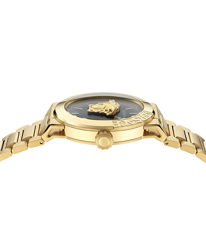 Versace Men's Swiss Medusa Infinite Gold Ion Plated Stainless Steel Bracelet Watch 47mm