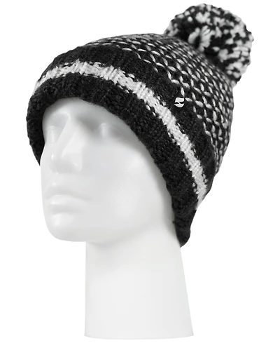 Heat Holders Women's Lyon Roll-Up Pom Pom Hat