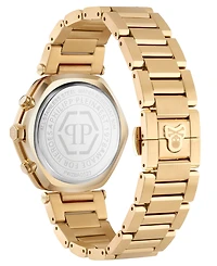 Philipp Plein Men's The Hexagon Chronograph Gold-Tone Stainless Steel Bracelet Watch 42mm