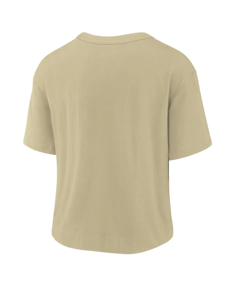 Women's Nike Gold, Black New Orleans Saints High Hip Fashion T-shirt