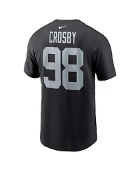 Men's Nike Maxx Crosby Black Las Vegas Raiders Player Name and Number T-shirt